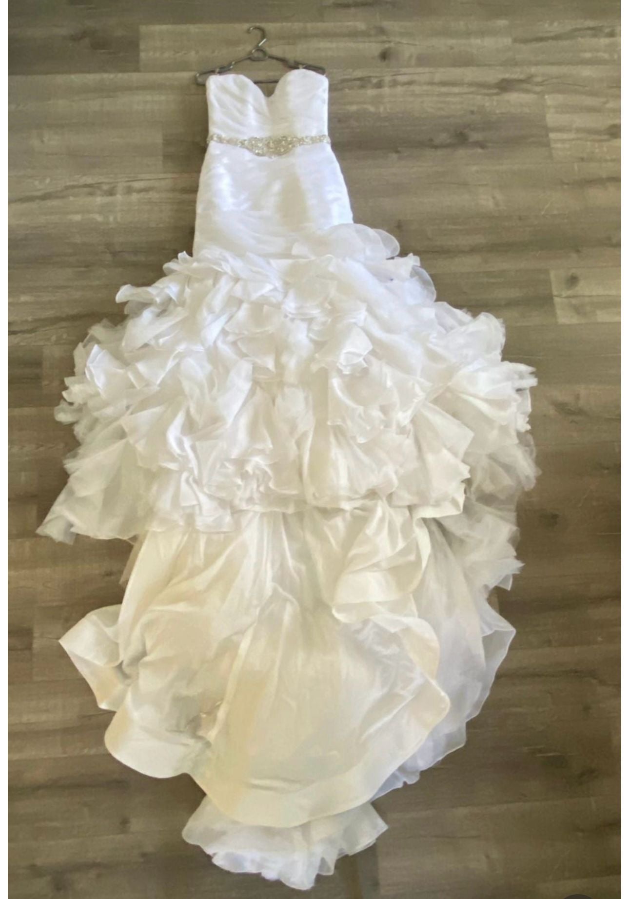 WHITE OLGA SHOULDER OFF WEDDING DRESS